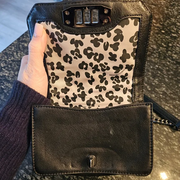 Rebecca Minkoff Black Quilted Leather Crossbody Bag w/ Gunmetal Hardware - Picture 7 of 11